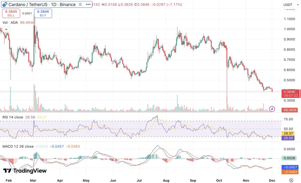 에이다 시세 차트