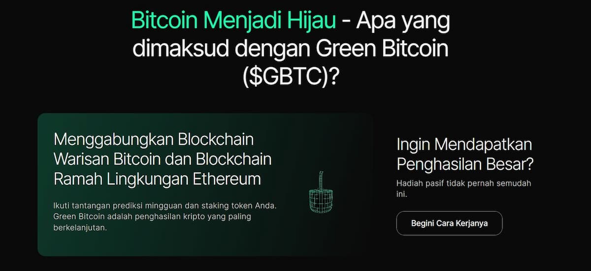 Apa Itu Green Bitcoin?