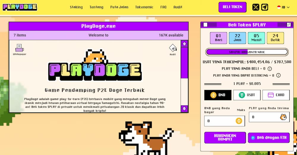 PlayDoge – Permainan Hewan Peliharaan 2D Unik Seperti Tamagotchi