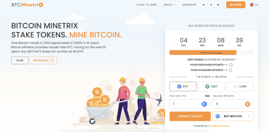 Bitcoin Minetrix - staking crypto terbaik