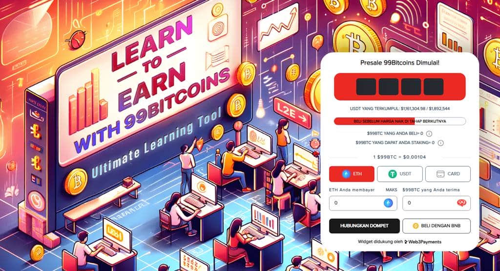 99Bitcoins - Learn2Earn Crypto Menawarkan APY Staking Hingga 20,000%