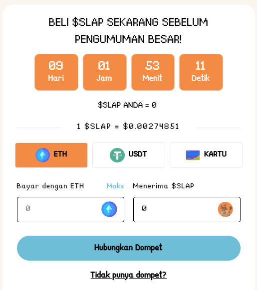 Prediksi Harga CatSlap - token SLAP