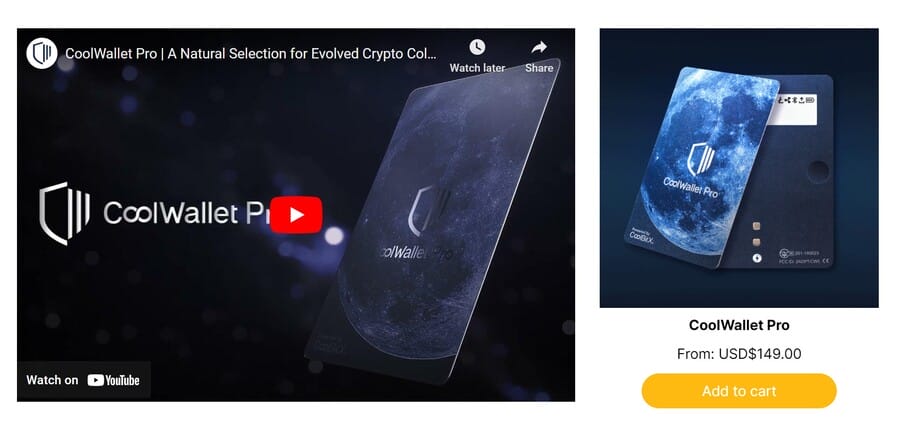 CoolWallet Pro - cold wallet terbaik