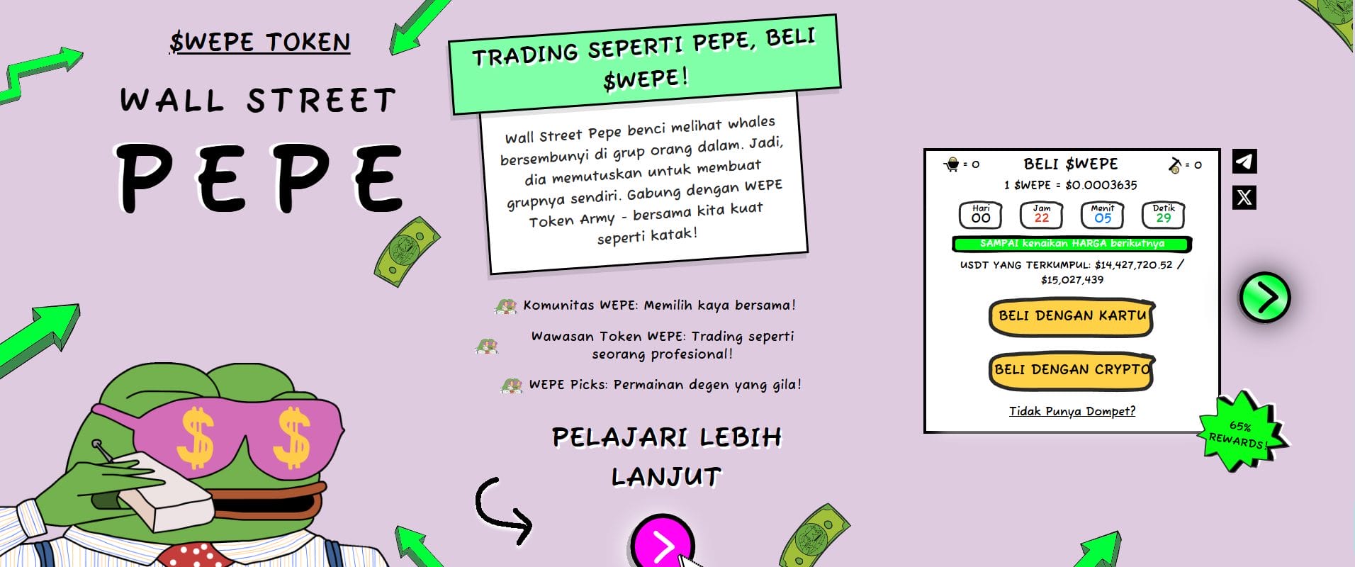 $WEPE Capai $40 Juta di Tengah Pemulihan Pasar Meme Coin: Peluang Untung Besar?