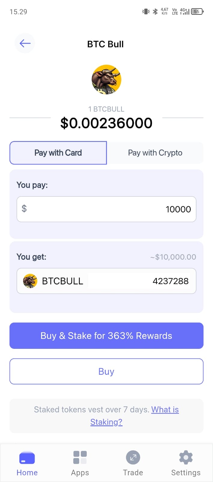 Pilih Metode Pembayaran dan Tentukan Jumlah Token
