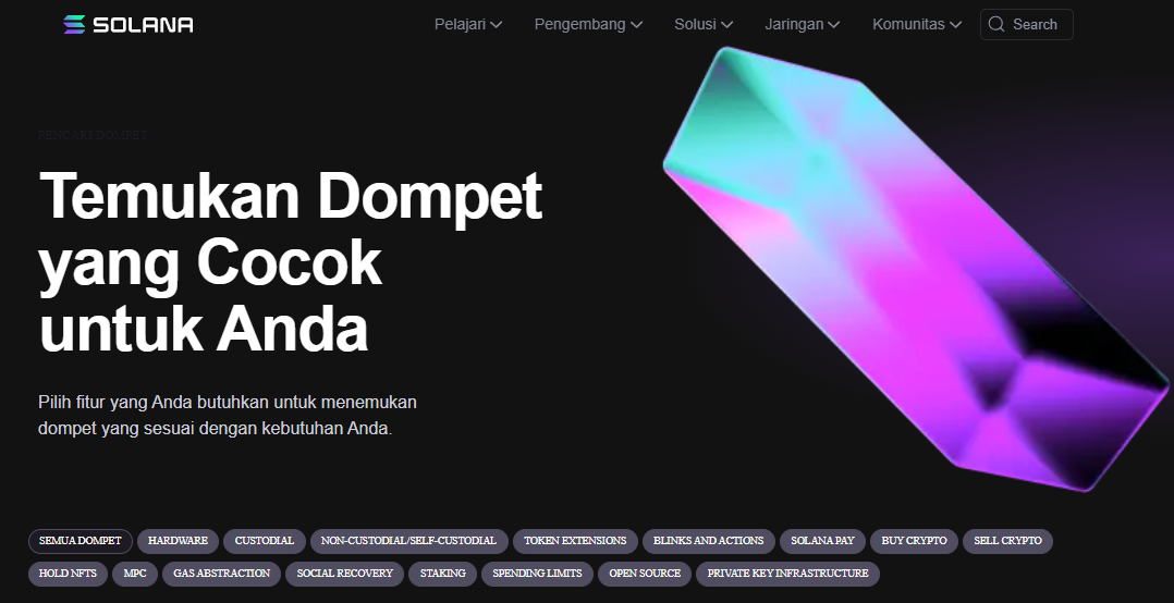 Dompet crypto - Solana wallet