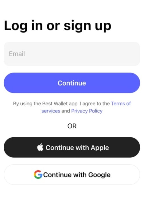 Buat akun - Best Wallet Crypto