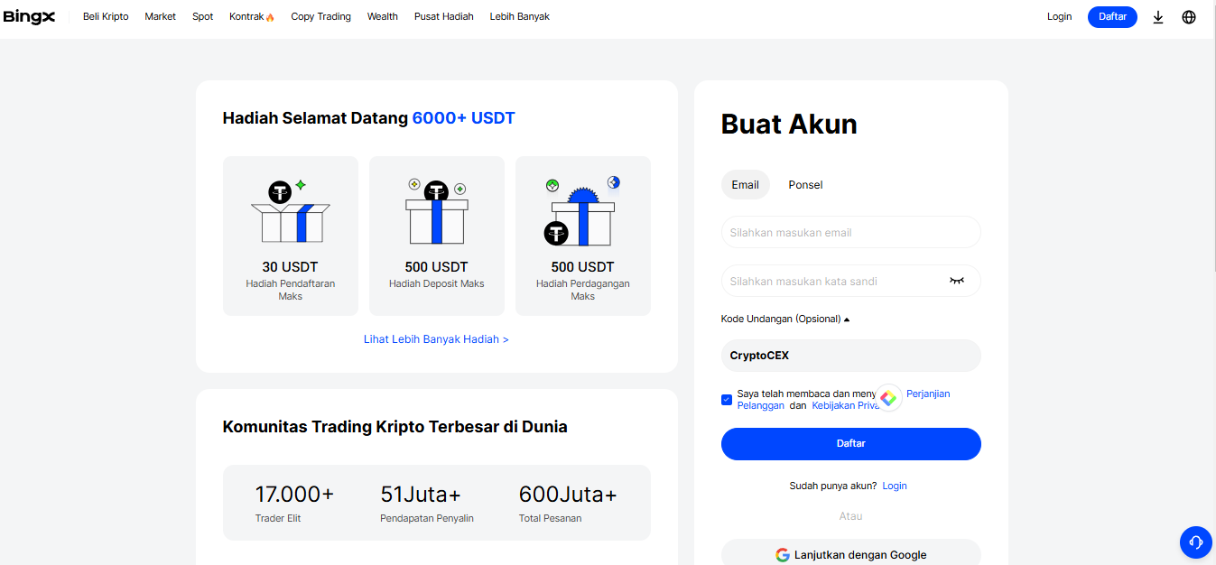 crypto exchange tanpa kyc terbaik - BingX