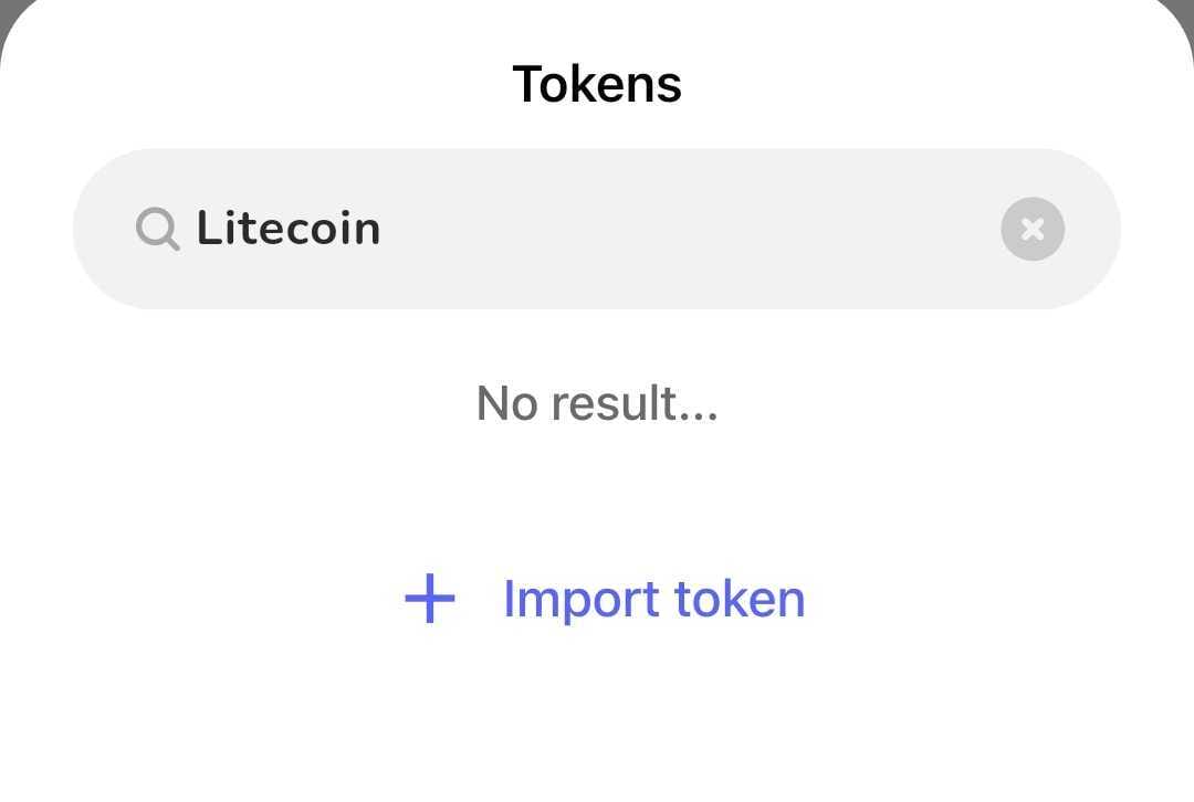 Import Token Litecoin