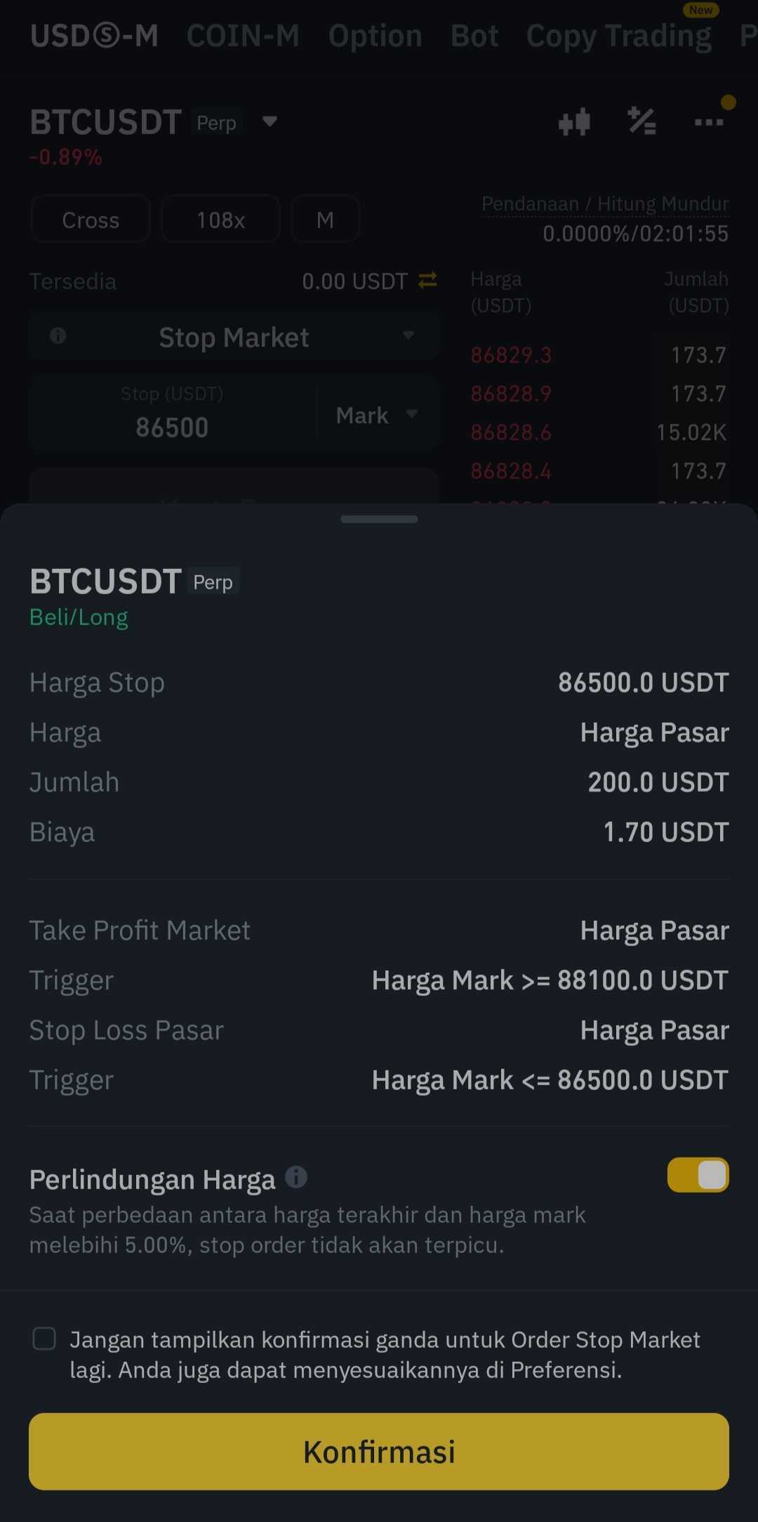 Future crypto - konfirmasi