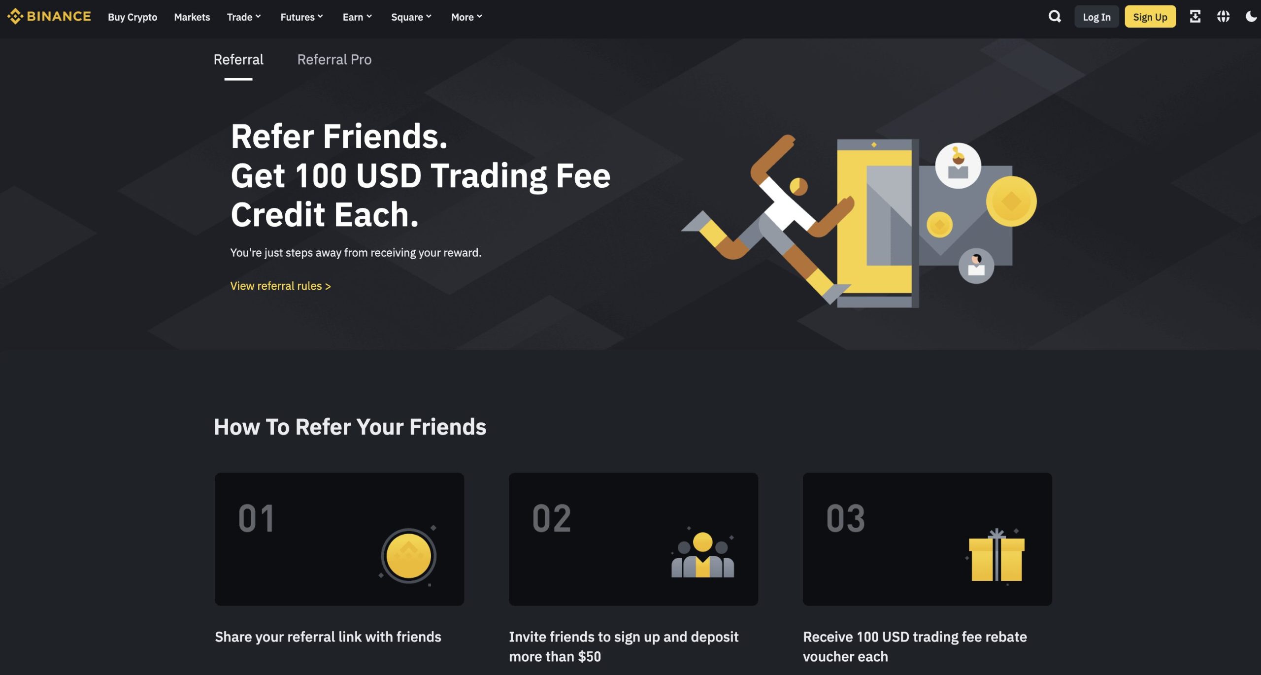 Affiliate crypto - Binance