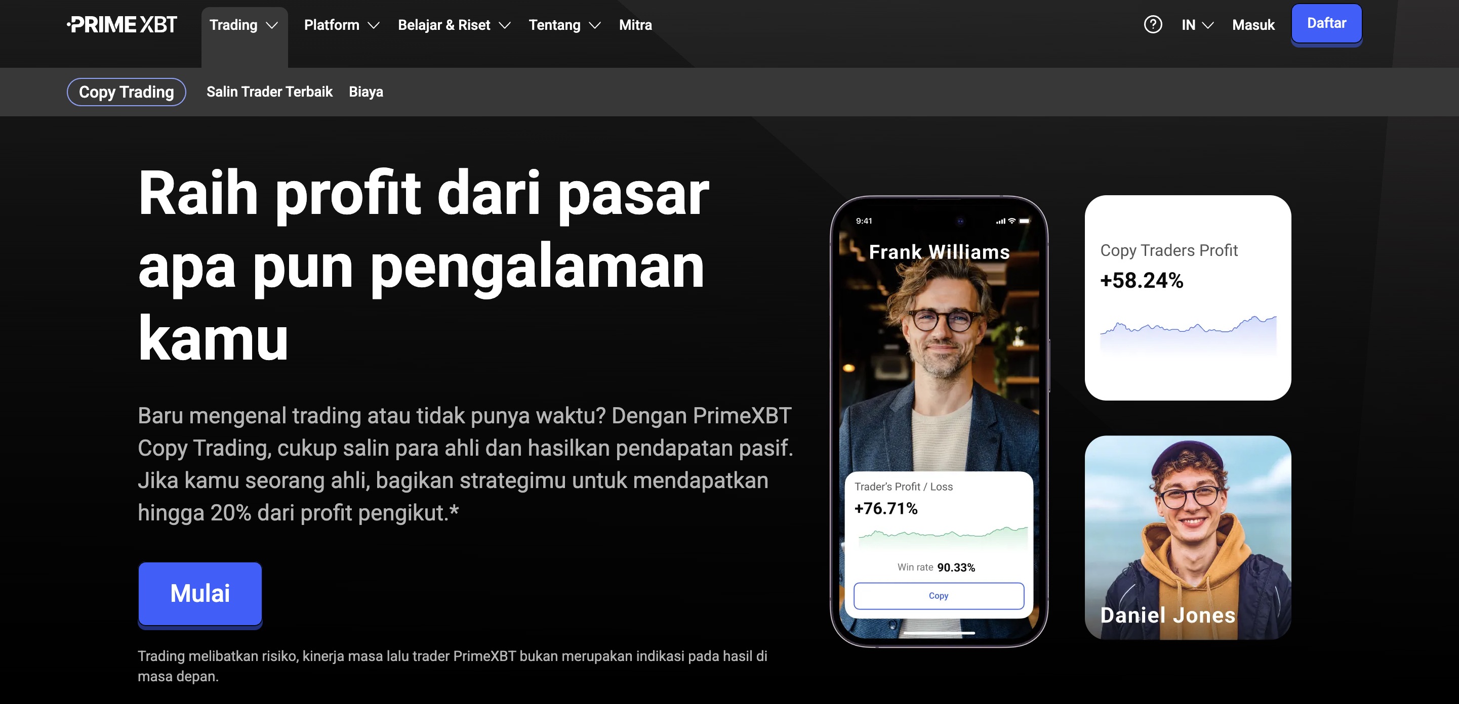 Copy trading - PrimeXBT