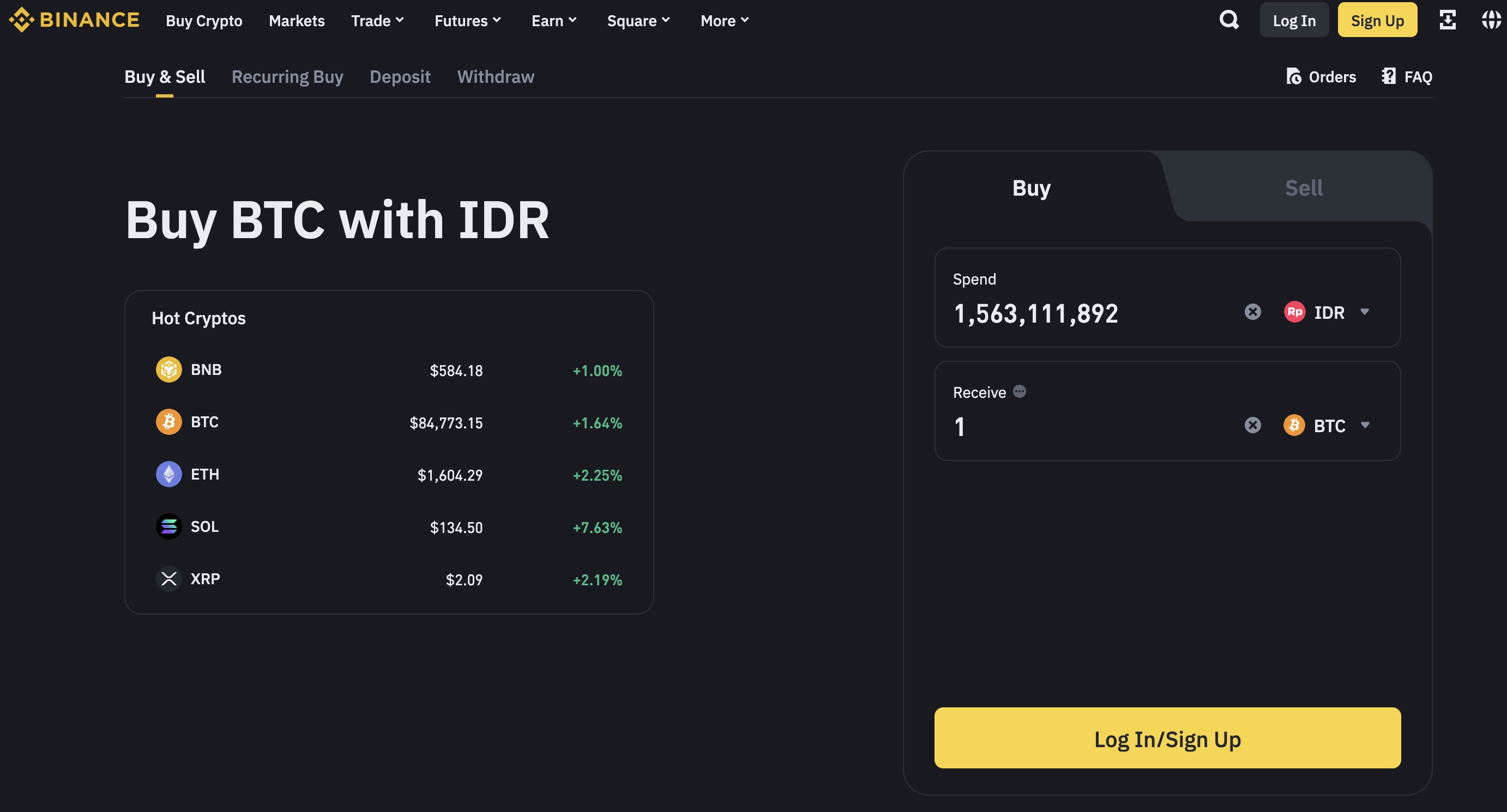 Cara membeli crypto - Binance