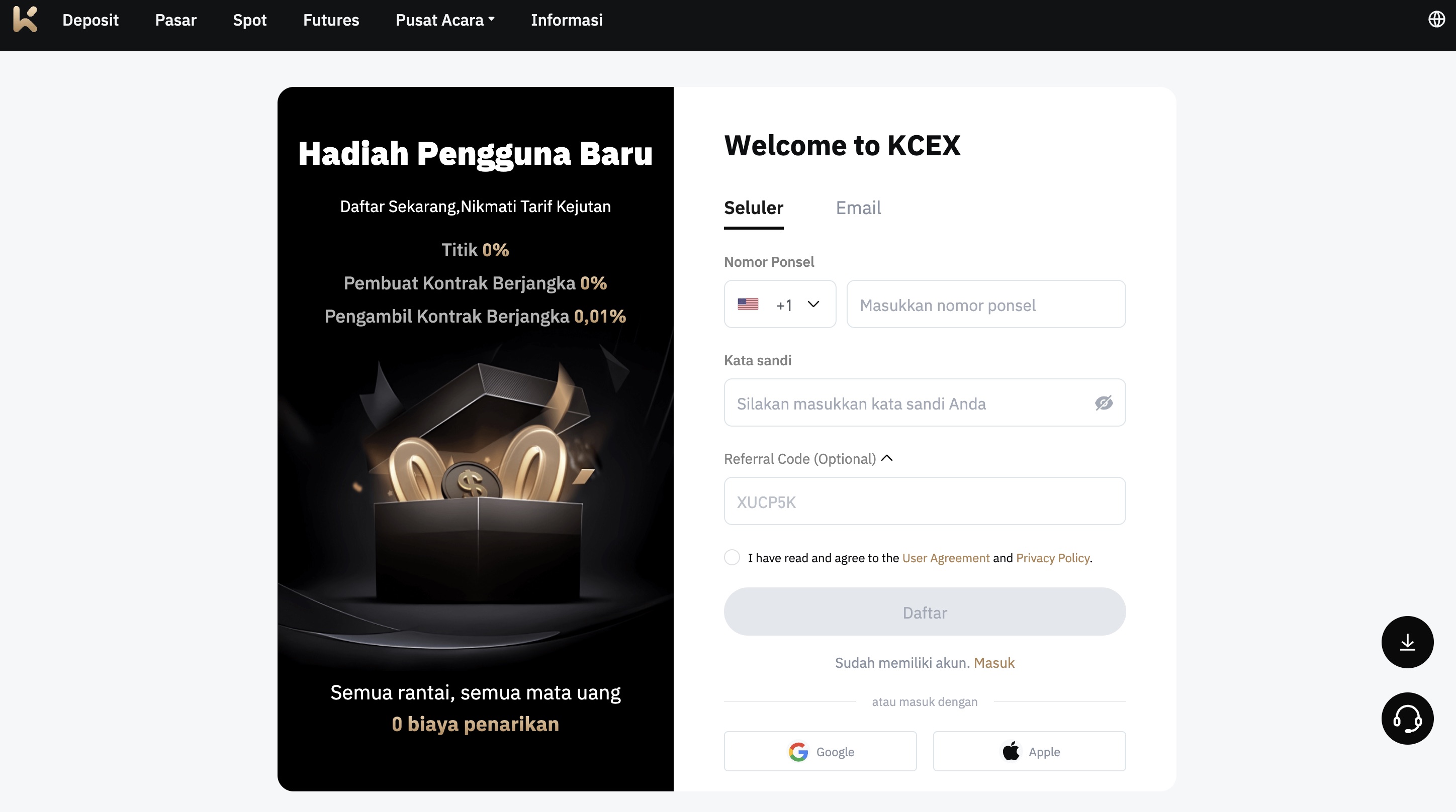 Cara membeli crypto - KCEX