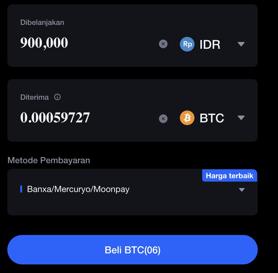 Cara membeli crypto - langkah 5