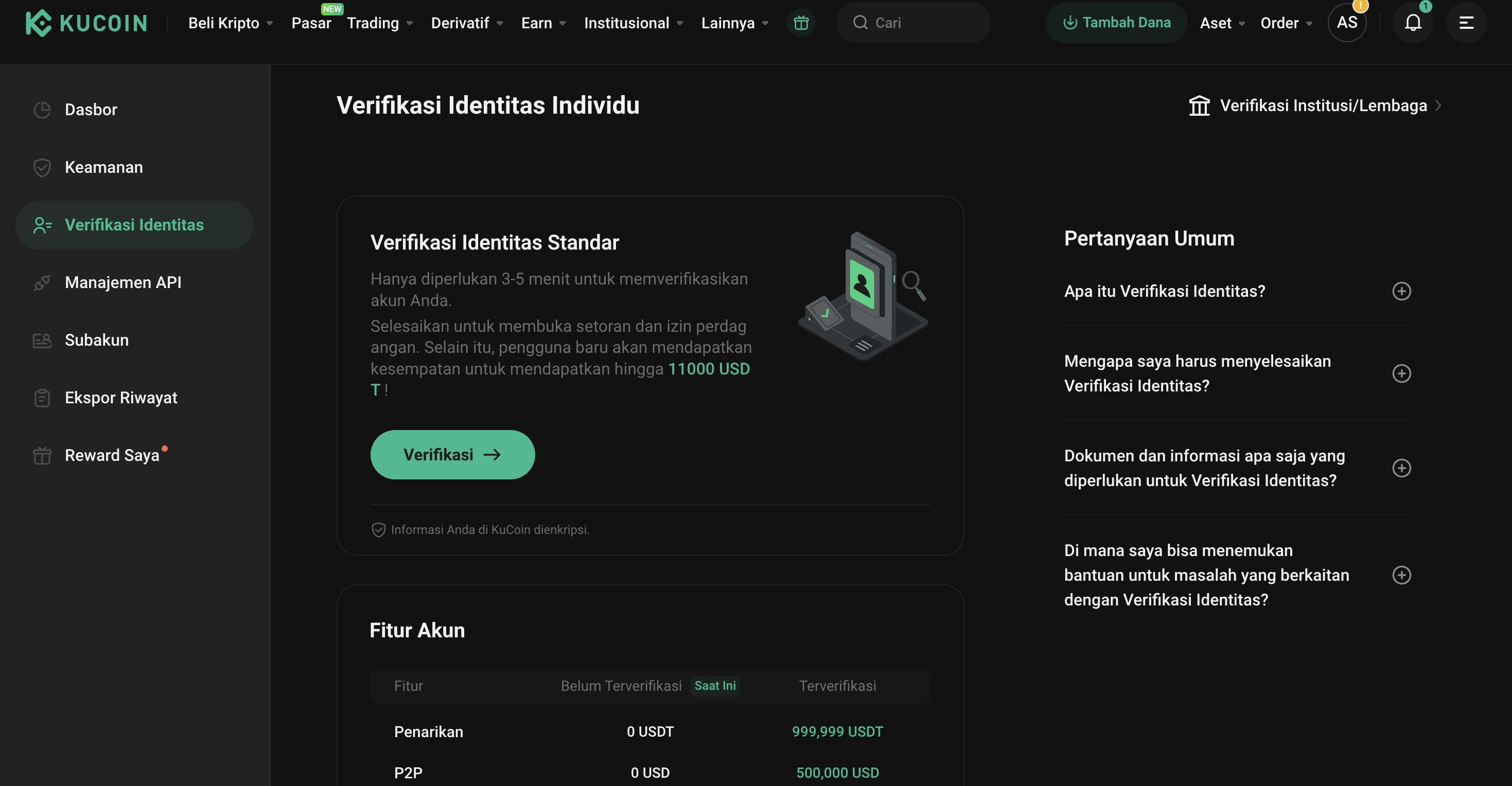 Cara beli Fartcoin - verifikasi kyc