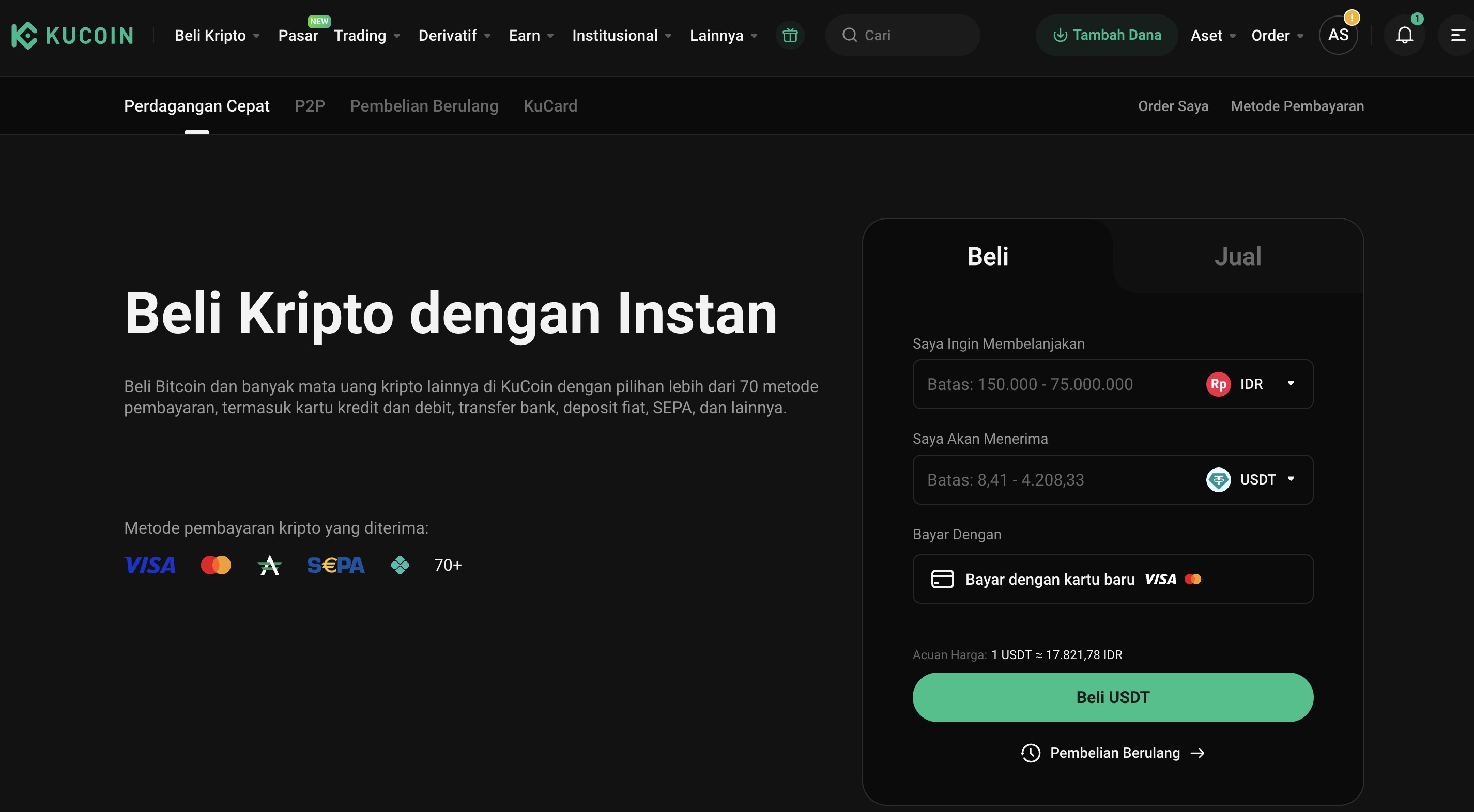 Cara beli Fartcoin - beli crypto