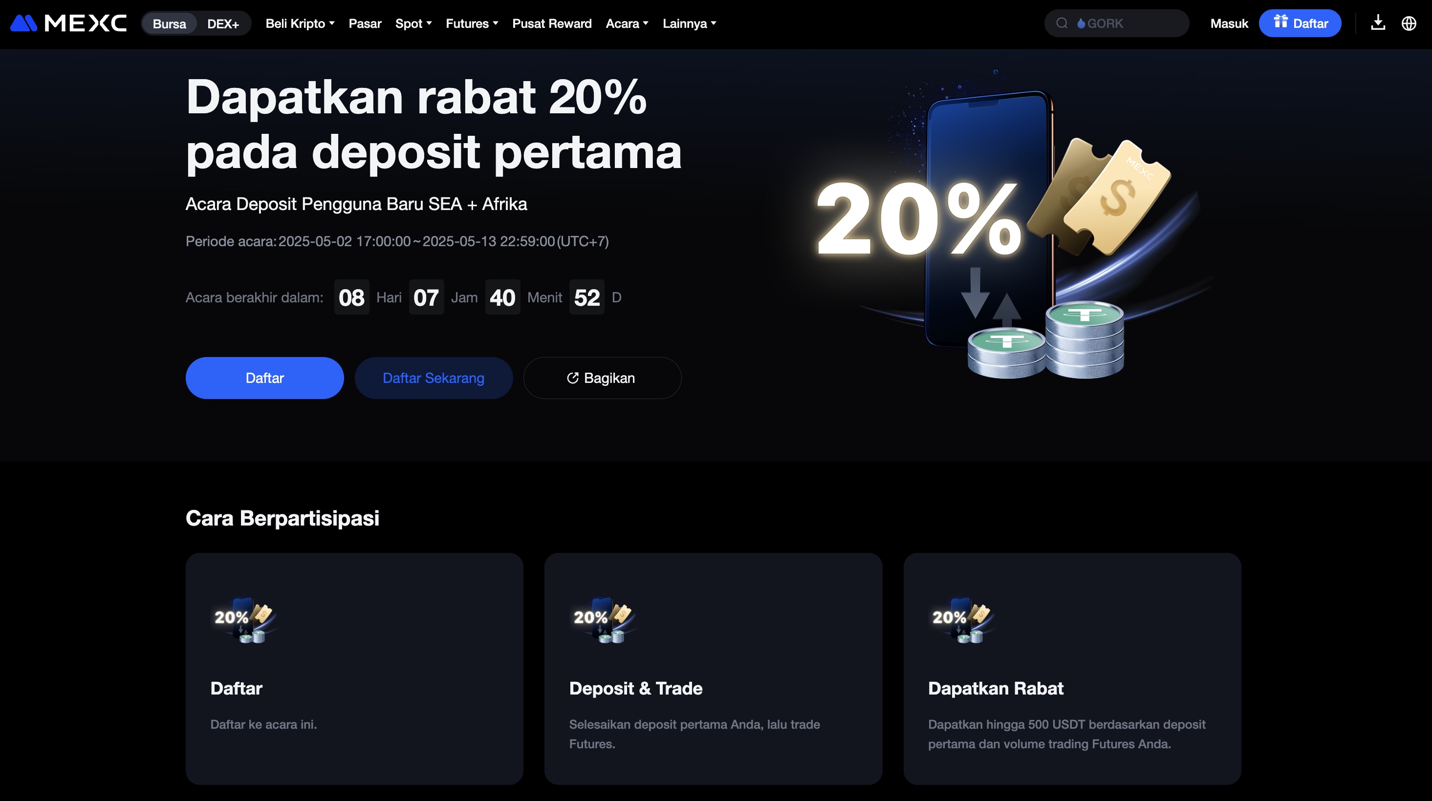 Bonus deposit crypto - MEXC