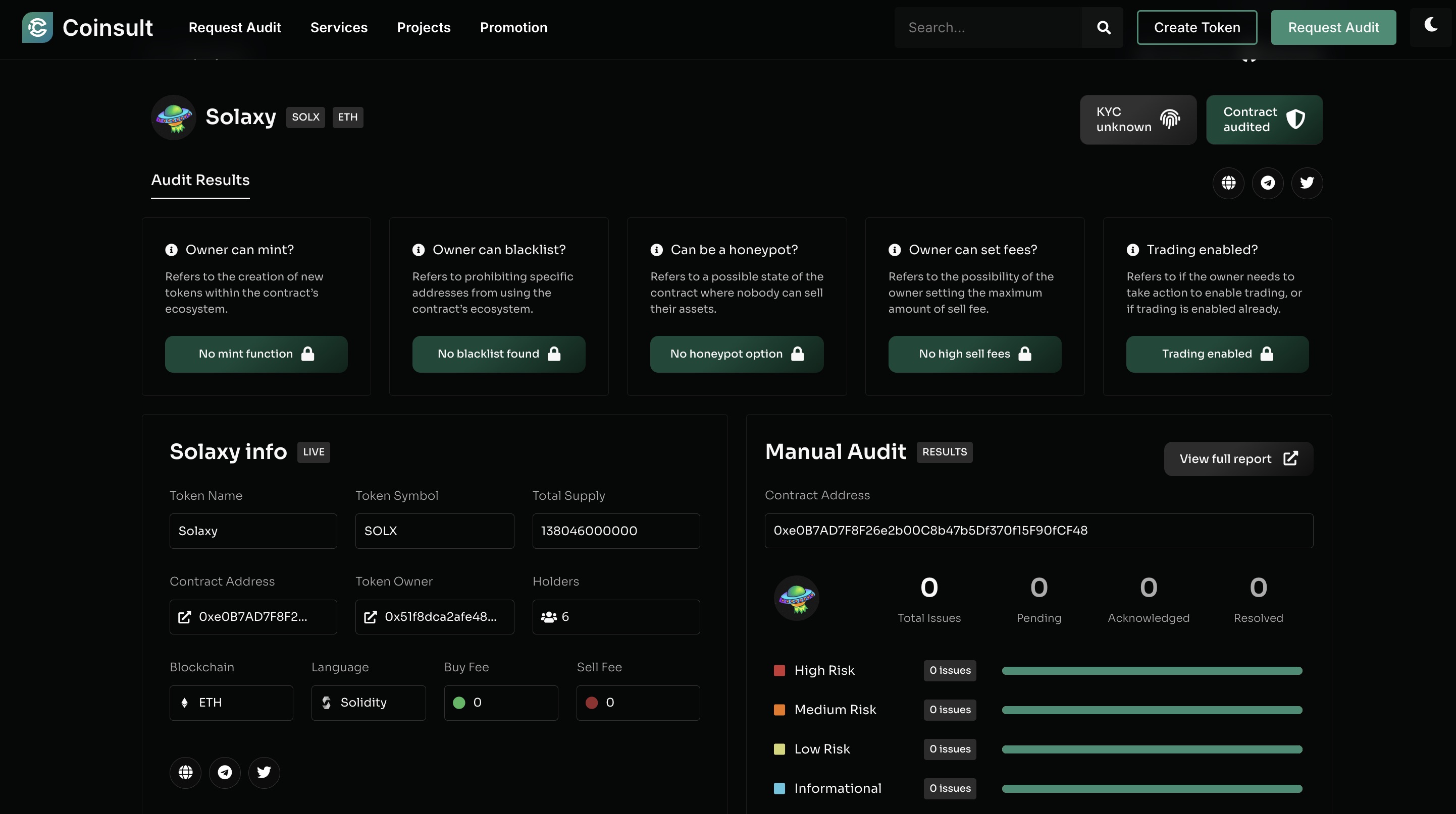 Apakah Solaxy Legit atau Scam - Audit