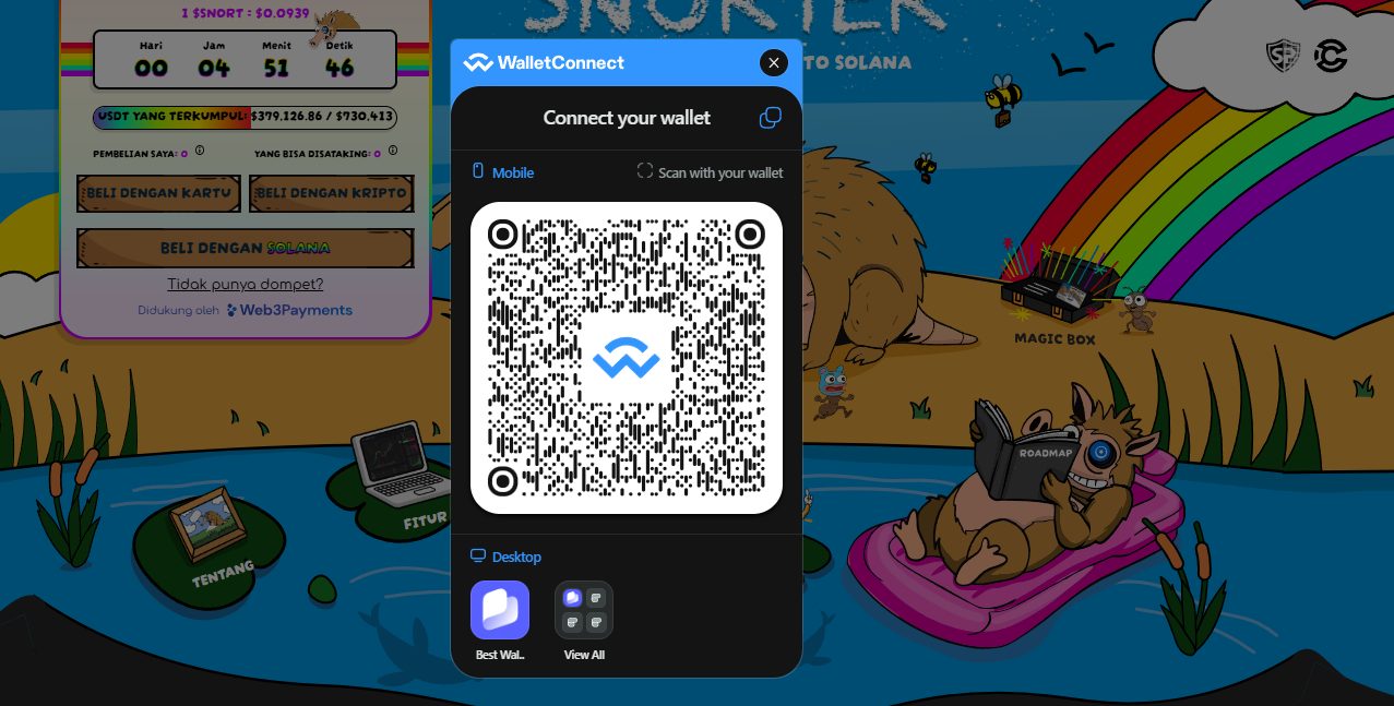 Bisa juga langsung membuat dompet melalui Snorter Bot di Telegram. Selain itu, direkomendasikan bagi Anda untuk menggunakan Best Wallet