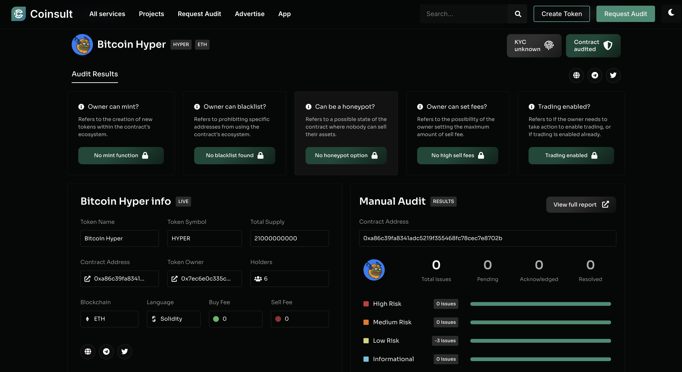 audit bitcoin hyper dengan coinsult