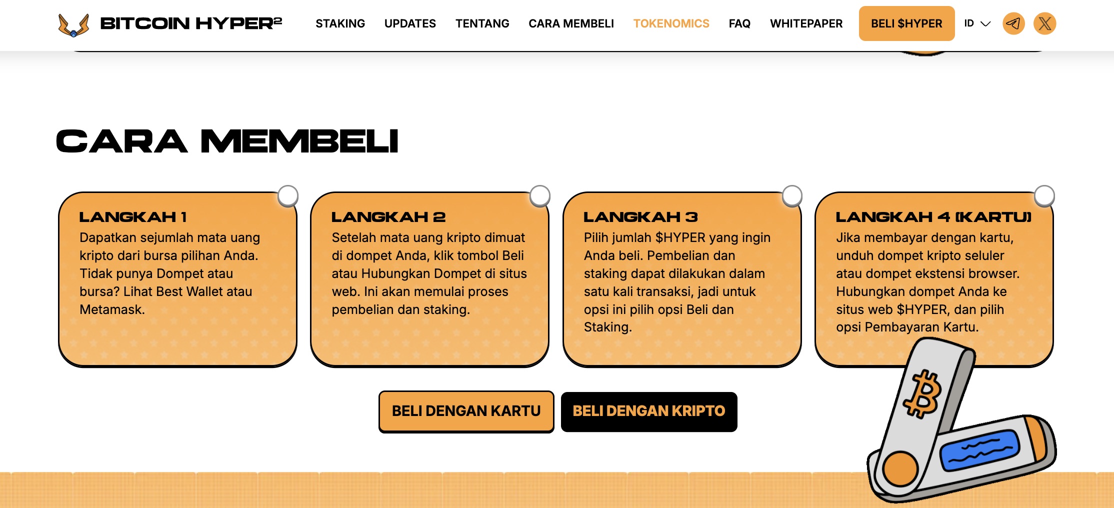 Investor dapat membeli token $HYPER melalui proses yang sederhana namun aman