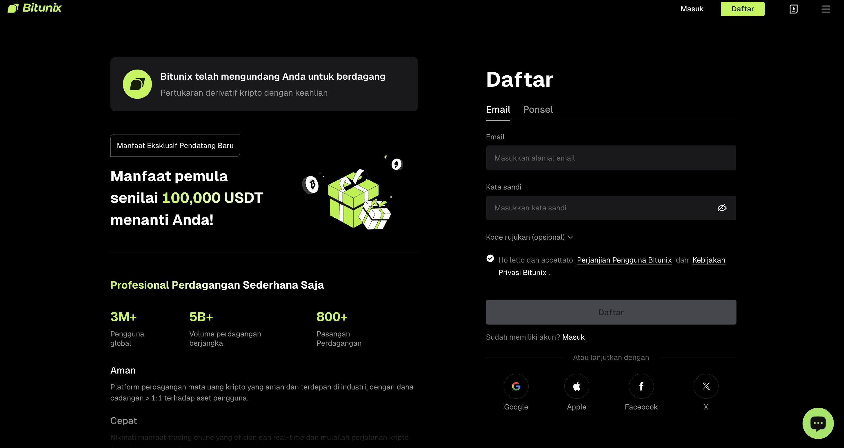 Bitunix review - daftar
