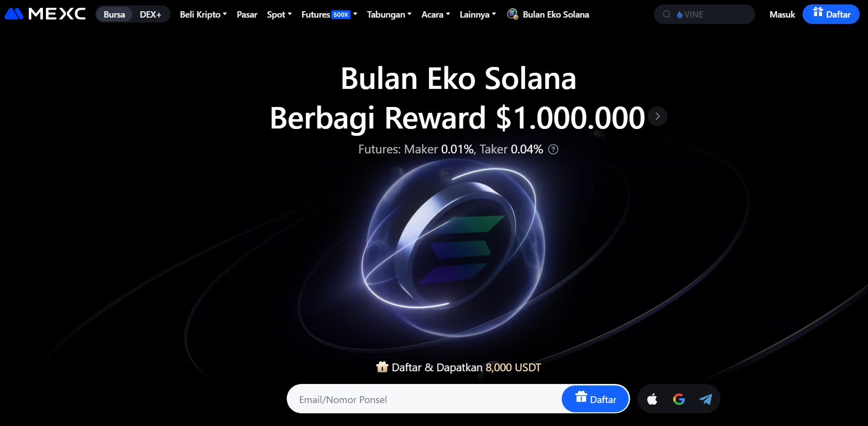 MEXC- exchange crypto terbaik di indonesia untuk pemula
