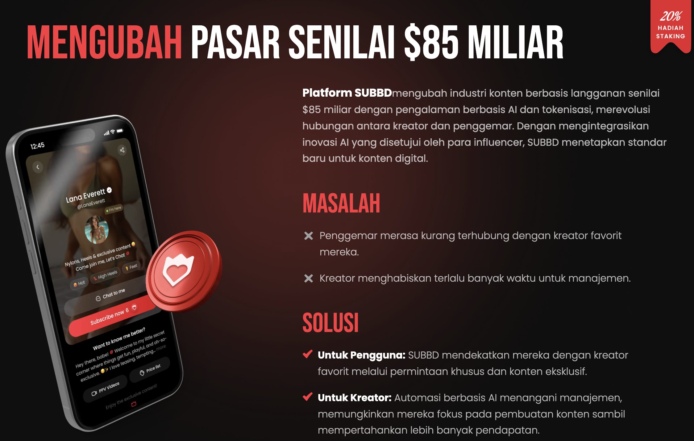 SUBBD - AI Finance Token