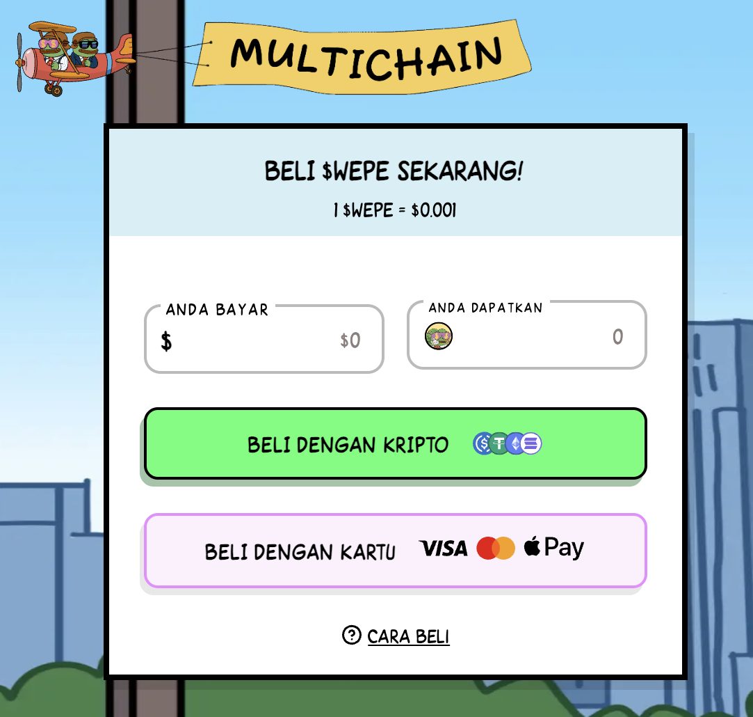 cara beli Wall Street Pepe - token WEPE
