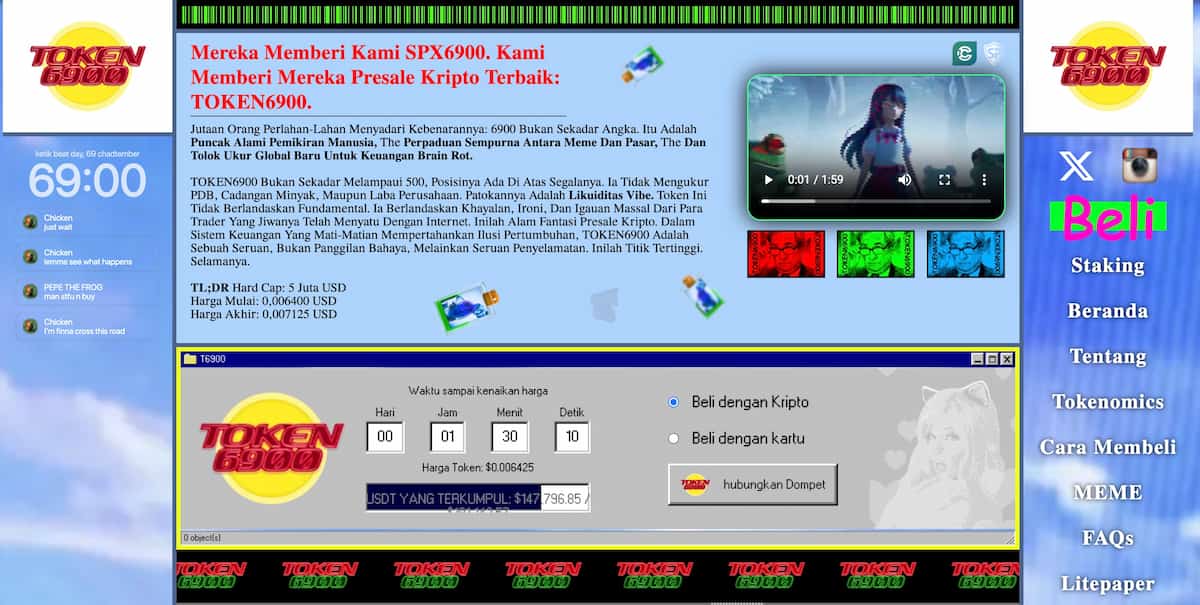 Cara Beli TOKEN6900 ($T6900) di Tahun 2025 – Ikuti Presale $T6900 dengan Aman