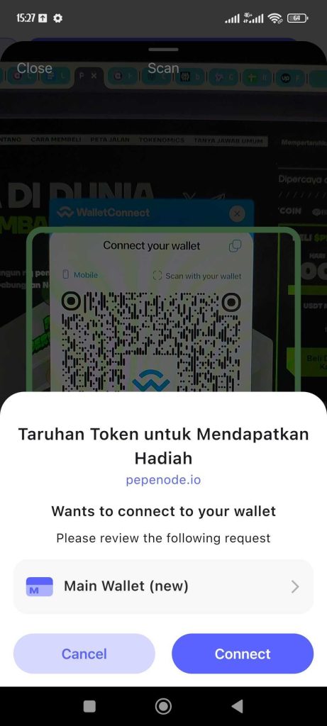Cara beli PEPENODE - Konfirmasi Best Wallet