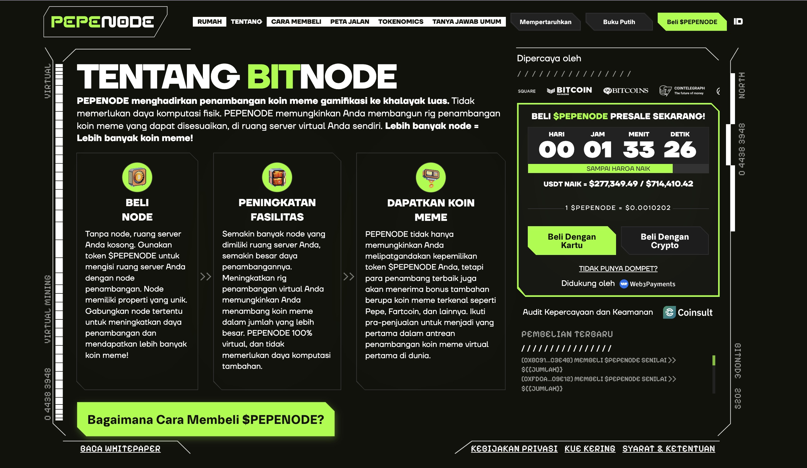 Tentang PEPENODE - Prediksi harga PEPENODE