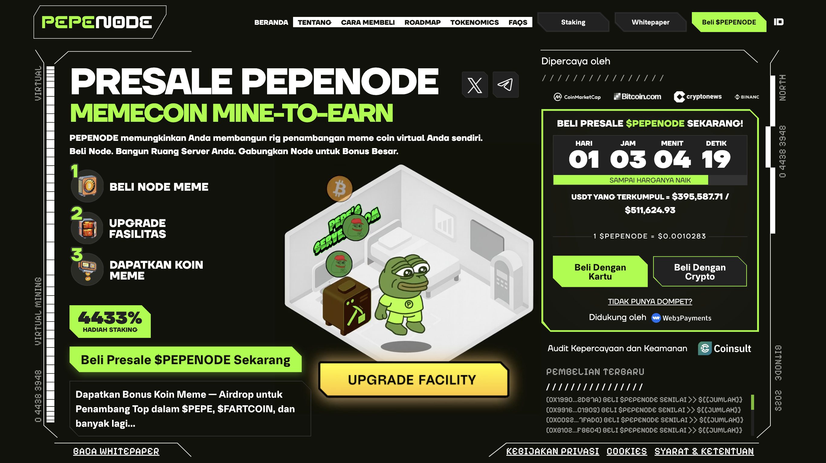 Cryptocurrency terbaik - PEPENODE