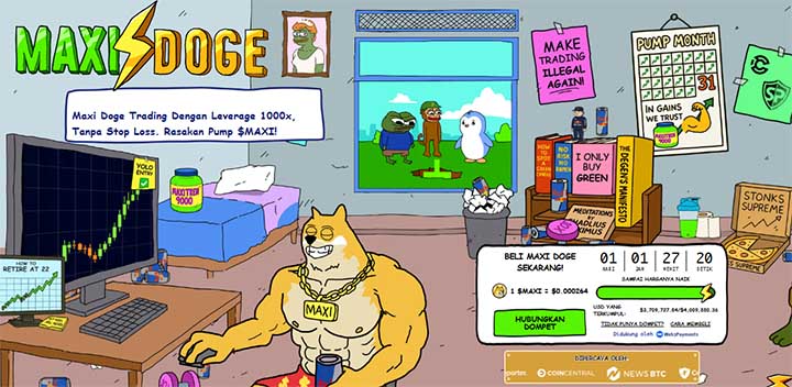 presale Maxi Doge - Koin Meme