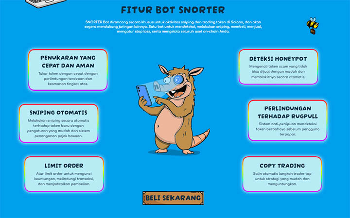 Fitur bot Snorter - Prediksi harga Solana