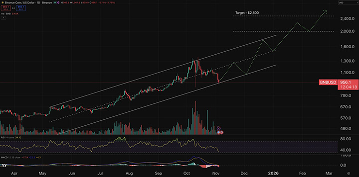 BNB USD - prediksi harga kripto
