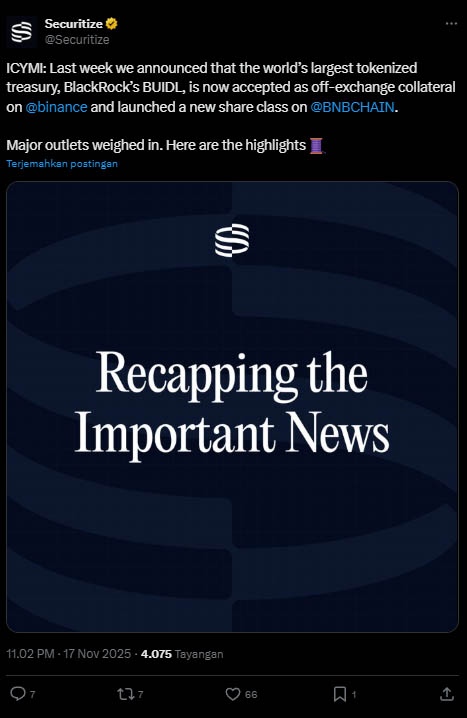 securitize announcement - prediksi harga BNB