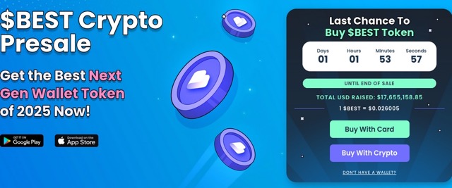 Presale $BEST telah mengumpulkan dana sebesar 17,64 juta dolar Amerika Serikat