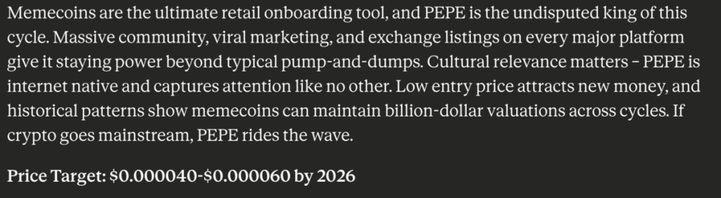 Prediksi Claude AI - Pepe