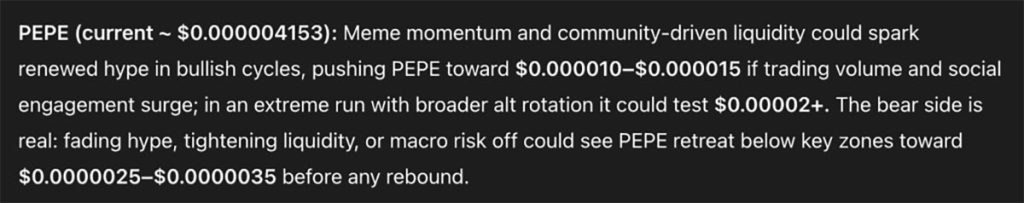 PEPE ChatGPT - prediksi harga kripto