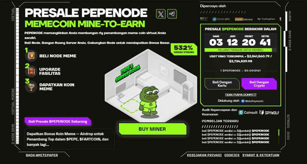 Pepenode - koin meme terbaik