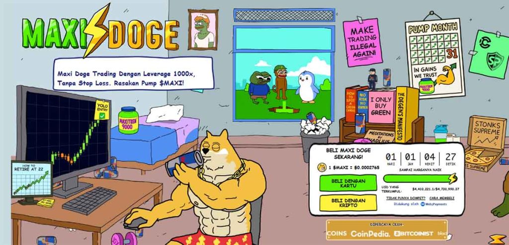 Maxi Doge - koin meme terbaik