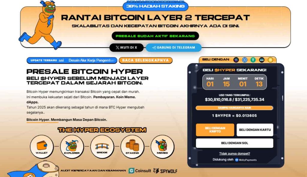 Presale HYPER - Kripto terbaik untuk dibeli