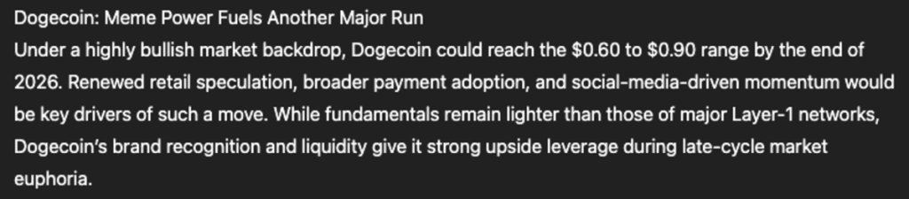 ChatGPT - Dogecoin