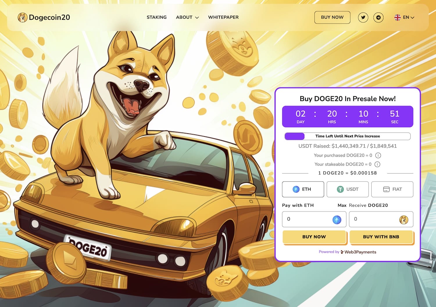 Dogecoin20-Vorverkauf nach beispielloser Nachfrage ausverkauft, Team verschiebt Antragsdatum und DEX-Start nach vorne
