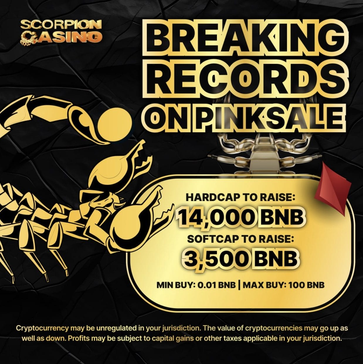 Scorpion Casino kündigt nach dem epischen Pinksale Launchpad-Verkauf einen Zeitplan für die CEX-Börsennotierung an