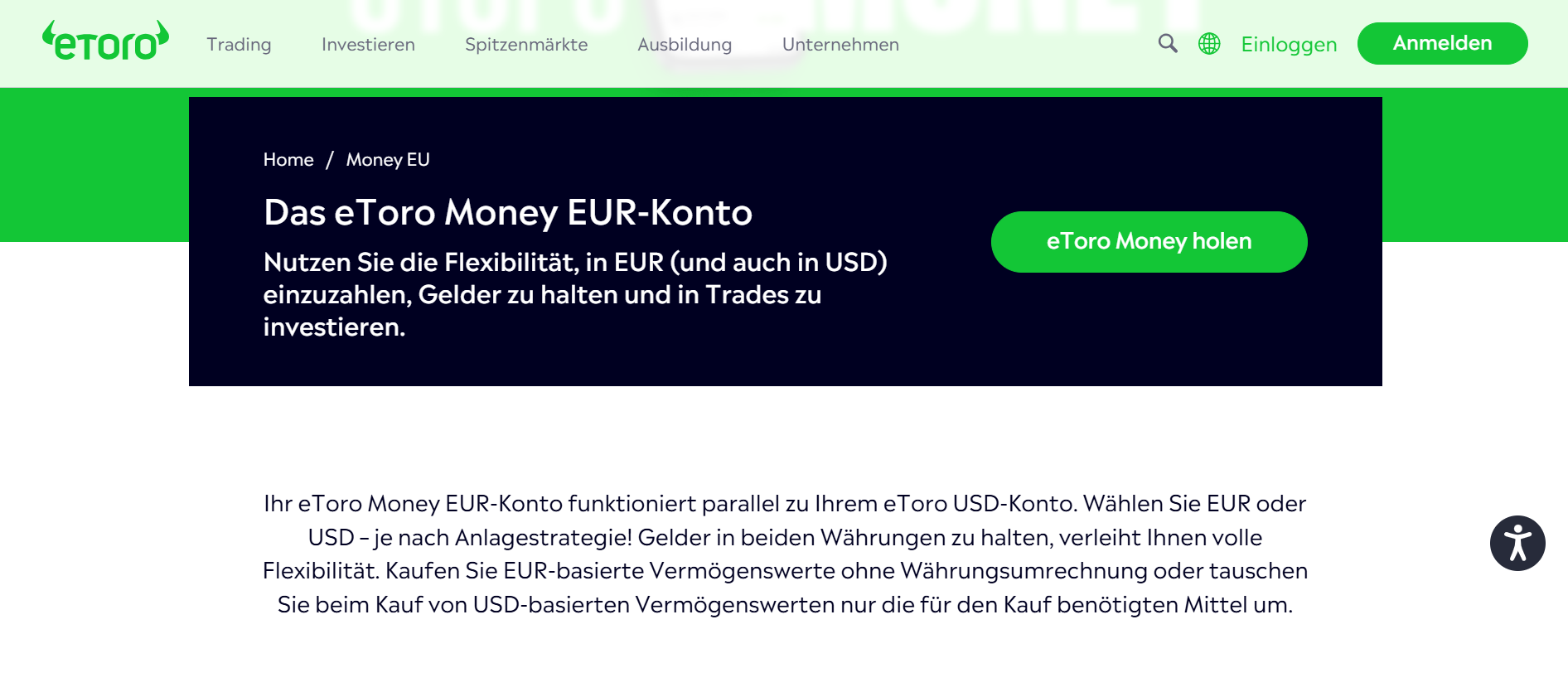 eToro Euro kaufen