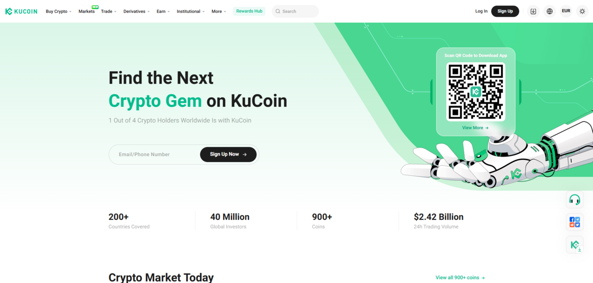 KuCoin Homepage