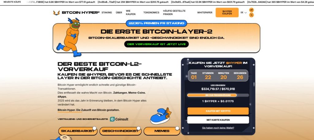 Bitcoin Hyper Homepage